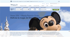 Desktop Screenshot of disneylandparis.es