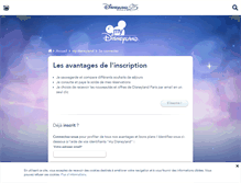 Tablet Screenshot of my-disneyland.disneylandparis.fr